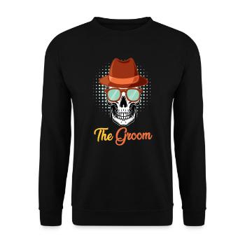 Mariage Hommes Groom Jungesellenabschied - Sweat-shirt Unisexe - noir - Devant - Alina (178cm) & Michal (187cm)