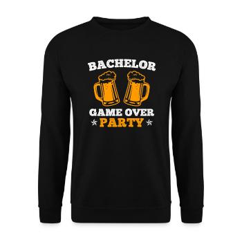 Game Over - Fête de mariage Jungesellenabschied - Sweat-shirt Unisexe - noir - Devant - Alina (178cm) & Michal (187cm)