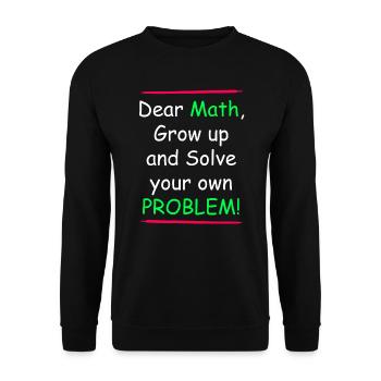 Les mathématiques grandissent et résolvent votre propre problème - Sweat-shirt Unisexe - noir - Devant - Alina (178cm) & Michal (187cm)