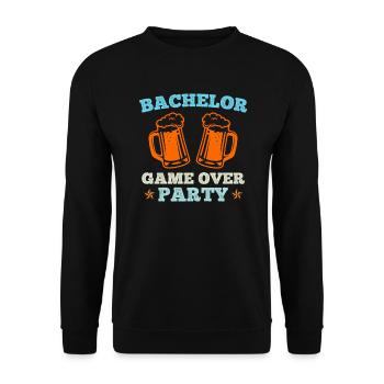 Game Over - Fête de mariage Jungesellenabschied - Sweat-shirt Unisexe - noir - Devant - Alina (178cm) & Michal (187cm)