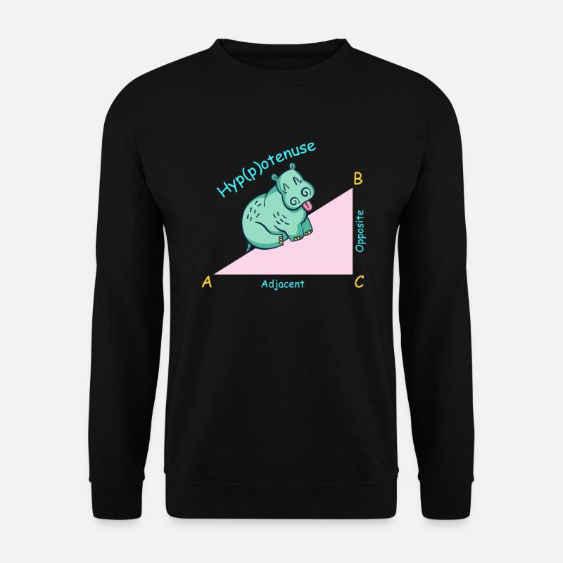 Math teacher mathematician Hippotenuse - Unisex Sweatshirt - black