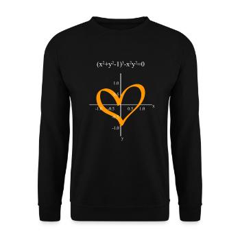 Drôle d’équation mathématique Fonction cardiaque - Sweat-shirt Unisexe - noir - Devant - Alina (178cm) & Michal (187cm)
