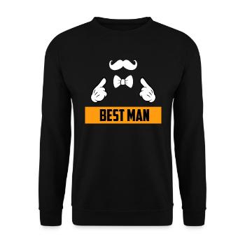 Best man wedding - Unisex Sweatshirt - black - Front - Alina (178cm) & Michal (187cm)