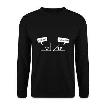 Lustiger Mathe Spruch You are acute Algebra - Unisex Pullover - Schwarz - Vorne - Alina (178cm) & Michal (187cm)
