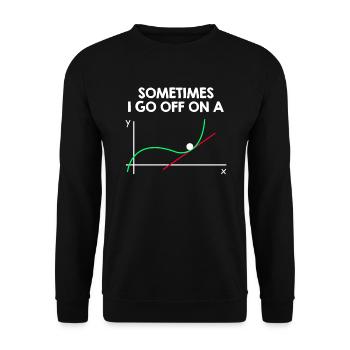 Sometimes i go off on a tangent math saying - Unisex Sweatshirt - black - Front - Alina (178cm) & Michal (187cm)