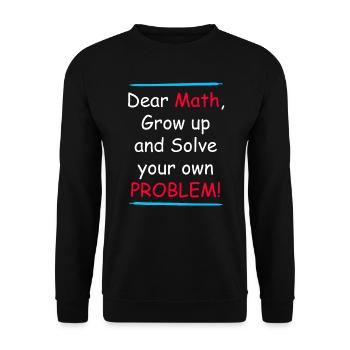 Les mathématiques grandissent et résolvent votre propre problème - Sweat-shirt Unisexe - noir - Devant - Alina (178cm) & Michal (187cm)