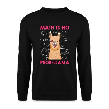 Les mathématiques ne sont pas des mathématiciens Prob-llama - Sweat-shirt Unisexe - noir - Devant - Alina (178cm) & Michal (187cm)