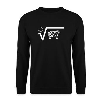 Racine de canard de vache - Sweat-shirt Unisexe - noir - Devant - Alina (178cm) & Michal (187cm)