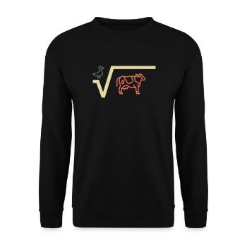 Racine de canard de vache - Sweat-shirt Unisexe - noir - Devant - Alina (178cm) & Michal (187cm)