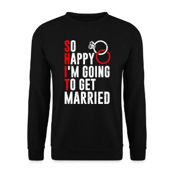 Mariage des mariés nouvellement mariés - Sweat-shirt Unisexe - noir - Devant - Alina (178cm) & Michal (187cm)