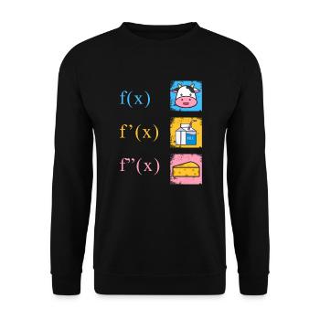 Math Derivation Cow Milk Cheese - Unisex Sweatshirt - black - Front - Alina (178cm) & Michal (187cm)