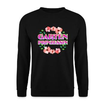 Garten Prinzessin Gärtnerin - Unisex Pullover - Schwarz - Vorne - Alina (178cm) & Michal (187cm)