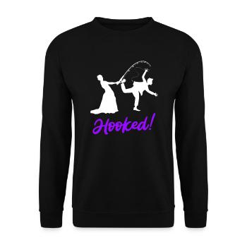Hooked - Jeux de mariage pour les mariés - Sweat-shirt Unisexe - noir - Devant - Alina (178cm) & Michal (187cm)