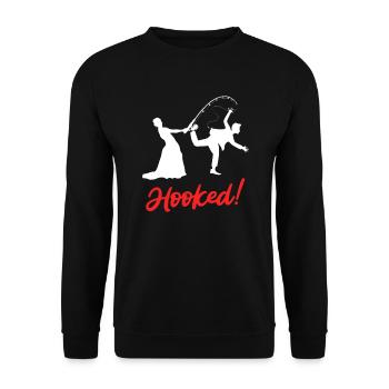 Hooked - Jeux de mariage pour les mariés - Sweat-shirt Unisexe - noir - Devant - Alina (178cm) & Michal (187cm)