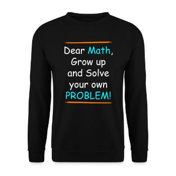 Les mathématiques grandissent et résolvent votre propre problème - Sweat-shirt Unisexe - noir - Devant - Alina (178cm) & Michal (187cm)