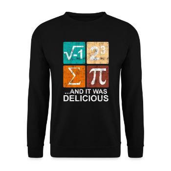 I ate some pie - Unisex Pullover - Schwarz - Vorne - Alina (178cm) & Michal (187cm)