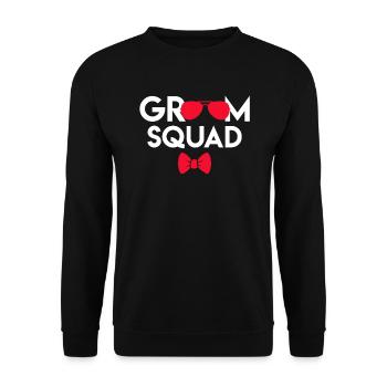 Fête des garçons Hommes Groom Mariage - Sweat-shirt Unisexe - noir - Devant - Alina (178cm) & Michal (187cm)