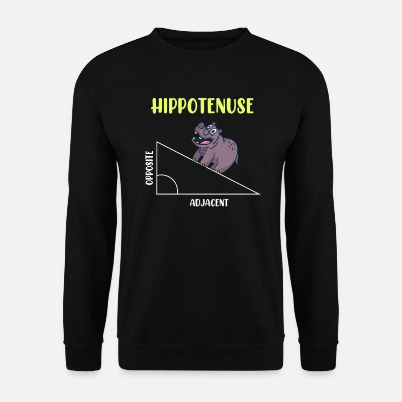 Hippotenuse Algebra Mathematics Student - Unisex Sweatshirt - black