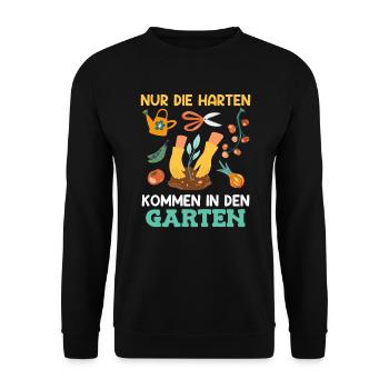 Les plus durs viennent au jardin Jardinage - Sweat-shirt Unisexe - noir - Devant - Alina (178cm) & Michal (187cm)