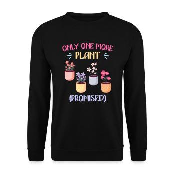 Nur noch eine Pflanze versprochen Blumen - Unisex Pullover - Schwarz - Vorne - Alina (178cm) & Michal (187cm)