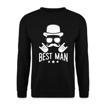 Best man wedding - Unisex Sweatshirt - black - Front - Alina (178cm) & Michal (187cm)