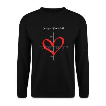 Drôle d’équation mathématique Fonction cardiaque - Sweat-shirt Unisexe - noir - Devant - Alina (178cm) & Michal (187cm)