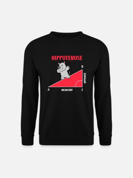 Hippotenuse Math Teacher Mathematician - Unisex Sweatshirt - black