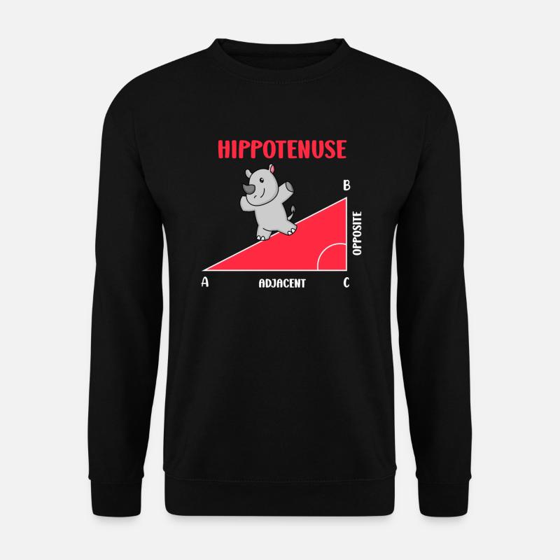 Hippotenuse Math Teacher Mathematician - Unisex Sweatshirt - black