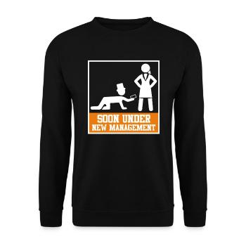 Husband Groom Bachelor Party - Unisex Sweatshirt - black - Front - Alina (178cm) & Michal (187cm)