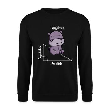 Hippotenuse Drôle Math - Sweat-shirt Unisexe - noir - Devant - Alina (178cm) & Michal (187cm)