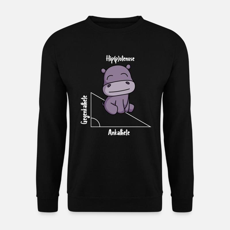 Hippotenuse Funny Math - Unisex Sweatshirt - black