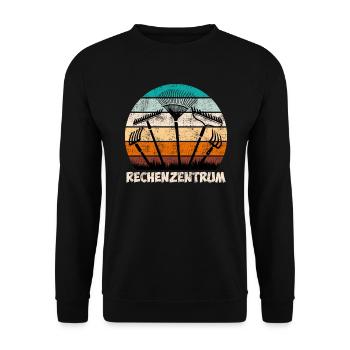 Rechenzentrum Garten - Unisex Pullover - Schwarz - Vorne - Alina (178cm) & Michal (187cm)
