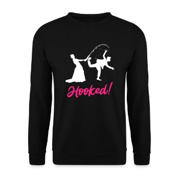 Hooked - Jeux pour le mariage des mariés - Sweat-shirt Unisexe - noir - Devant - Alina (178cm) & Michal (187cm)