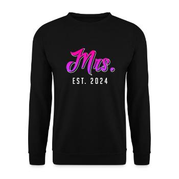 Mme M. Deco Mariage - Sweat-shirt Unisexe - noir - Devant - Alina (178cm) & Michal (187cm)