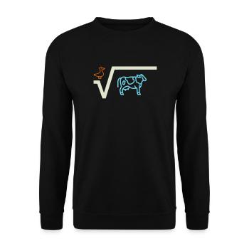 Racine de canard de vache - Sweat-shirt Unisexe - noir - Devant - Alina (178cm) & Michal (187cm)