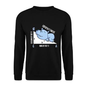 Hippotenuse Professeur de mathématiques Fun Math - Sweat-shirt Unisexe - noir - Devant - Alina (178cm) & Michal (187cm)