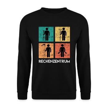 Rechenzentrum Garten Rechen Gärtner - Unisex Pullover - Schwarz - Vorne - Alina (178cm) & Michal (187cm)
