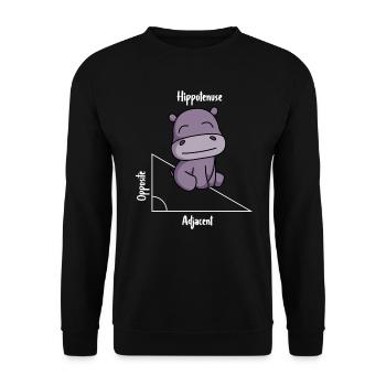 Hippotenuse Drôle Math - Sweat-shirt Unisexe - noir - Devant - Alina (178cm) & Michal (187cm)