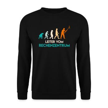 Leiter vom Rechenzentrum Garten - Unisex Pullover - Schwarz - Vorne - Alina (178cm) & Michal (187cm)