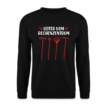 Gartenarbeit Gärtner Spruch - Unisex Pullover - Schwarz - Vorne - Alina (178cm) & Michal (187cm)