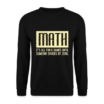 Tout va bien tant que personne ne divise par 0 - Sweat-shirt Unisexe - noir - Devant - Alina (178cm) & Michal (187cm)