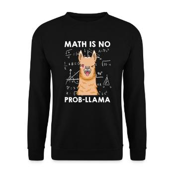 Les mathématiques ne sont pas des mathématiciens Prob-llama - Sweat-shirt Unisexe - noir - Devant - Alina (178cm) & Michal (187cm)