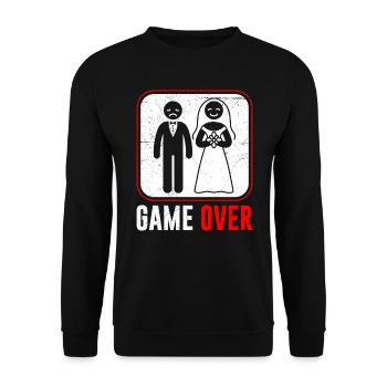 Jeu de mariage sur le marié - Sweat-shirt Unisexe - noir - Devant - Alina (178cm) & Michal (187cm)