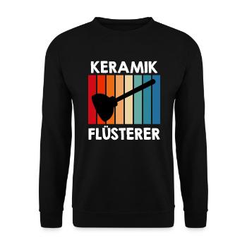Keramik Flüsterer Anlagenmechaniker Klempner - Unisex Pullover - Schwarz - Vorne - Alina (178cm) & Michal (187cm)