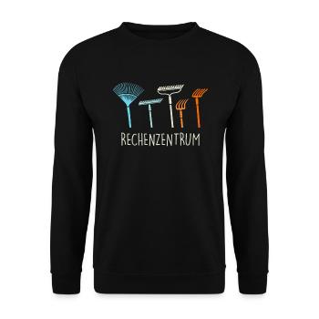 Landschaftsbauer Garten Schrebergarten - Unisex Pullover - Schwarz - Vorne - Alina (178cm) & Michal (187cm)