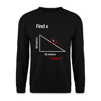 Find x Fine X Math Math Teacher - Unisex Sweatshirt - black - Front - Alina (178cm) & Michal (187cm)