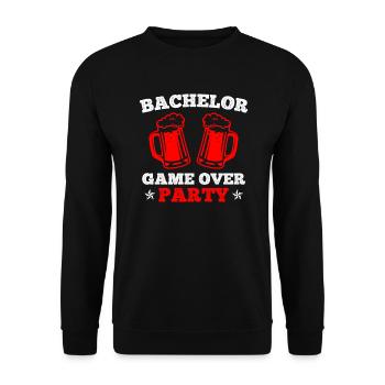 Game Over - Fête de mariage Jungesellenabschied - Sweat-shirt Unisexe - noir - Devant - Alina (178cm) & Michal (187cm)