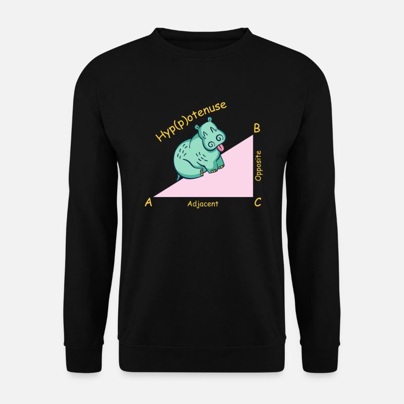 Math teacher mathematician Hippotenuse - Unisex Sweatshirt - black