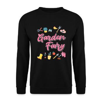 Gartenfee Gärtnerin Landschaftsbauerin Damen - Unisex Pullover - Schwarz - Vorne - Alina (178cm) & Michal (187cm)