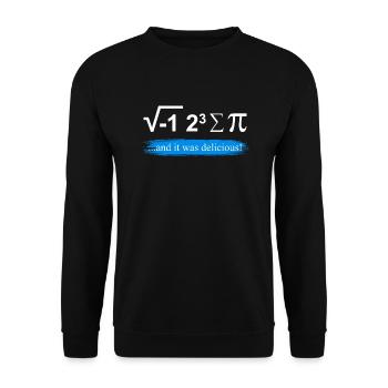 Mathématicien Disant Professeur de mathématiques J’ai mangé de la tarte - Sweat-shirt Unisexe - noir - Devant - Alina (178cm) & Michal (187cm)